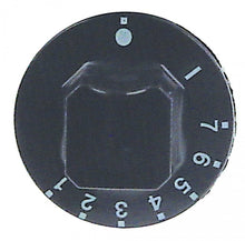 knob energy regulators 1-7 ø 55mm shaft ø 6x4,6mm shaft flat bottom black