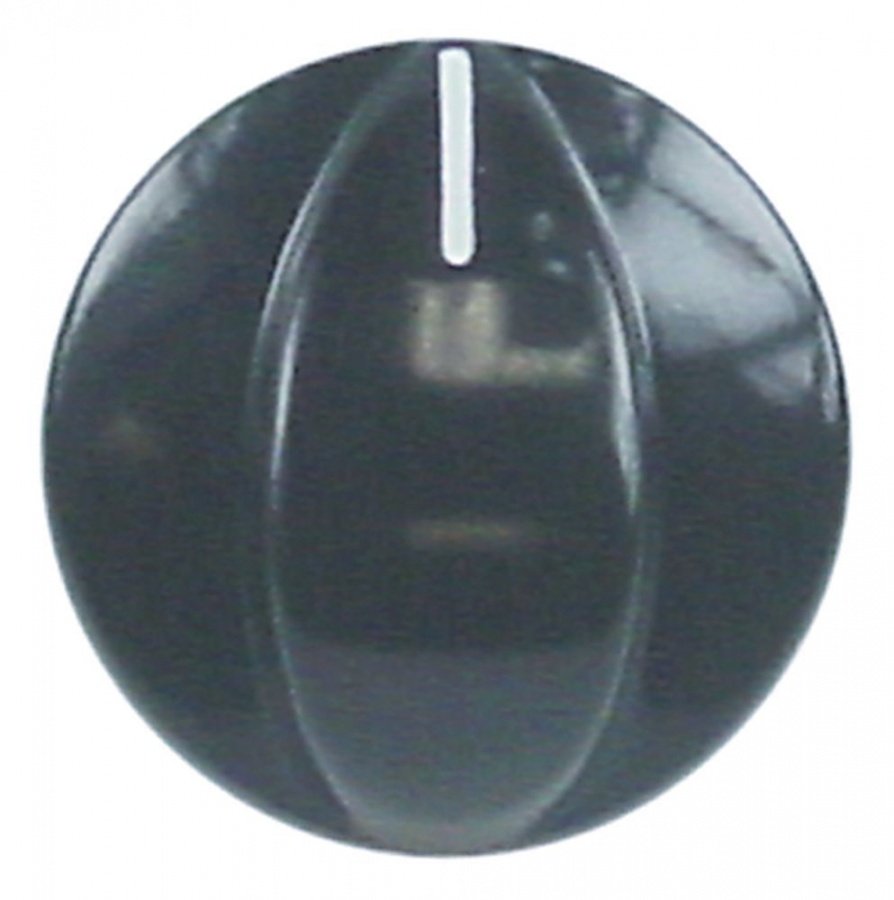 knob switch zero mark ø 40mm shaft ø 6x4,6mm shaft flat bottom black