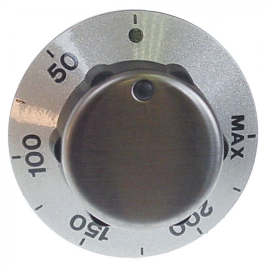 knob thermostat t.max. 300°C temperature range 50-300°C ø 54mm shaft ø 6x4,6mm