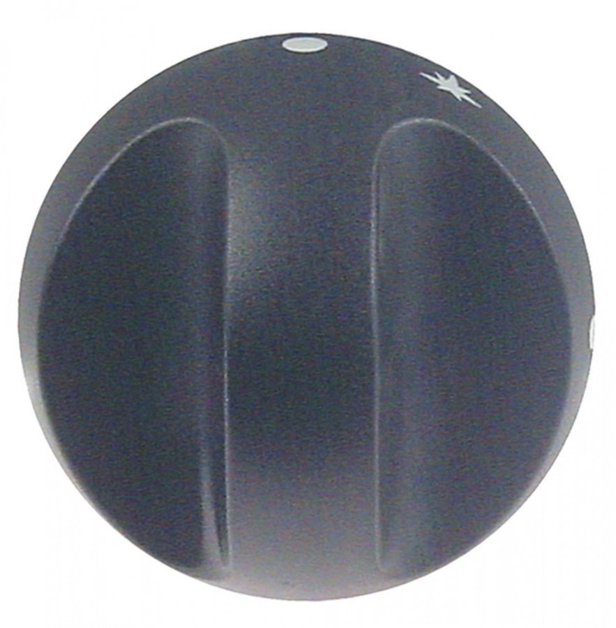 knob gas tap with ignition flame PEL21/22/23 ø 70mm shaft ø 10x8mm shaft flat bottom black