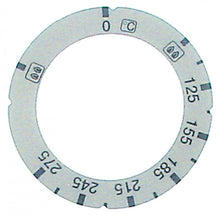 knob dial plate symbol gas thermostat t.max. 275°C - Code 111727