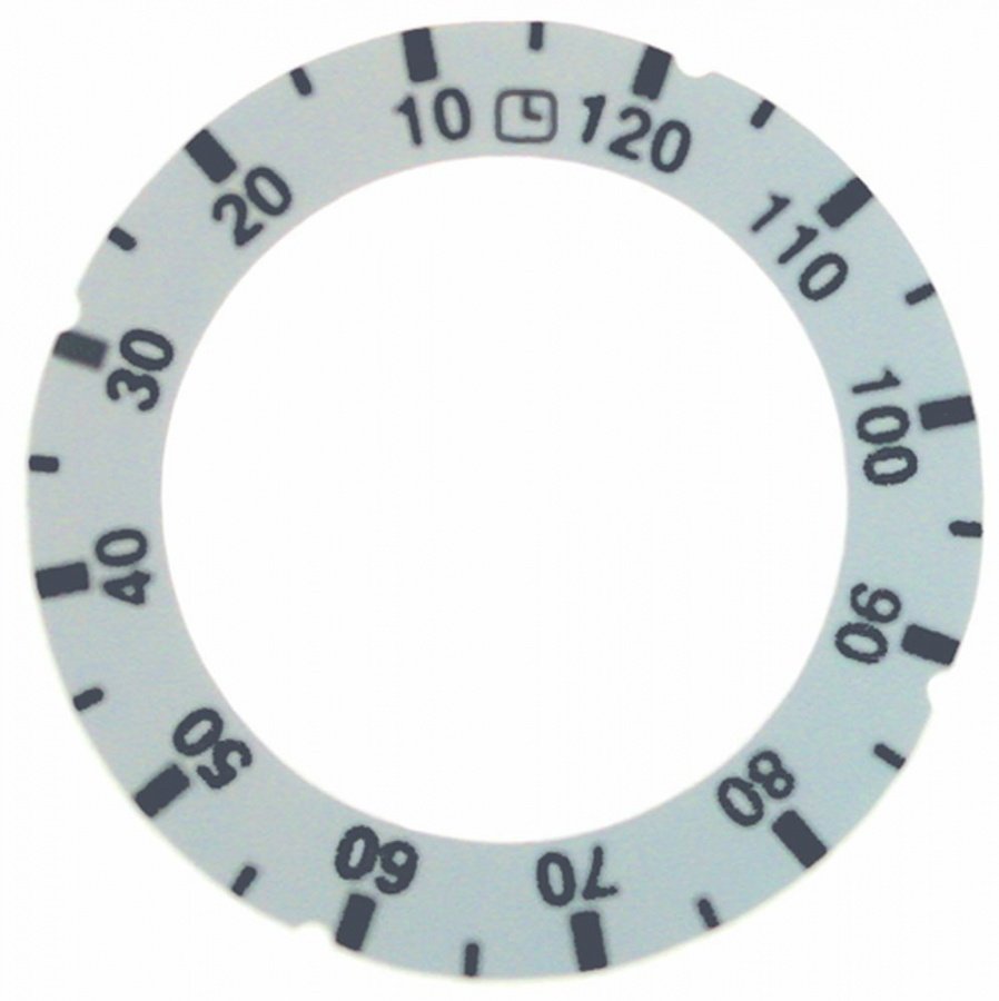 knob dial plate symbol time 120min silver - Code 111728