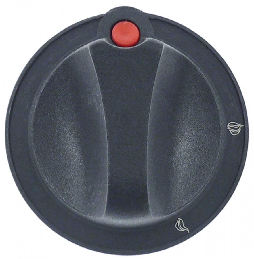 Buton negru ø 55 mm, ax ø 8x6,5 mm - Cod 111775