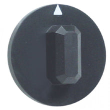 knob zero mark ø 44mm shaft ø 6x4,6mm shaft flat bottom black