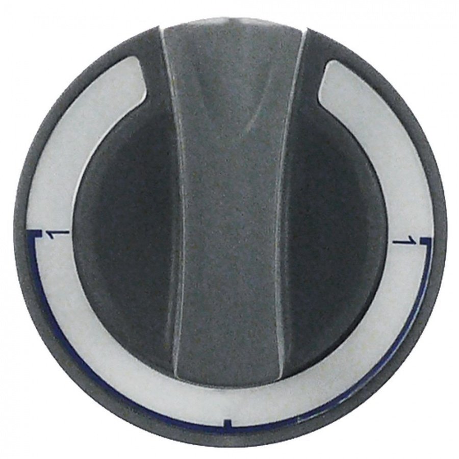 knob switch 1-0-1 ø 60mm shaft ø 6x4,6mm shaft flat upper grey