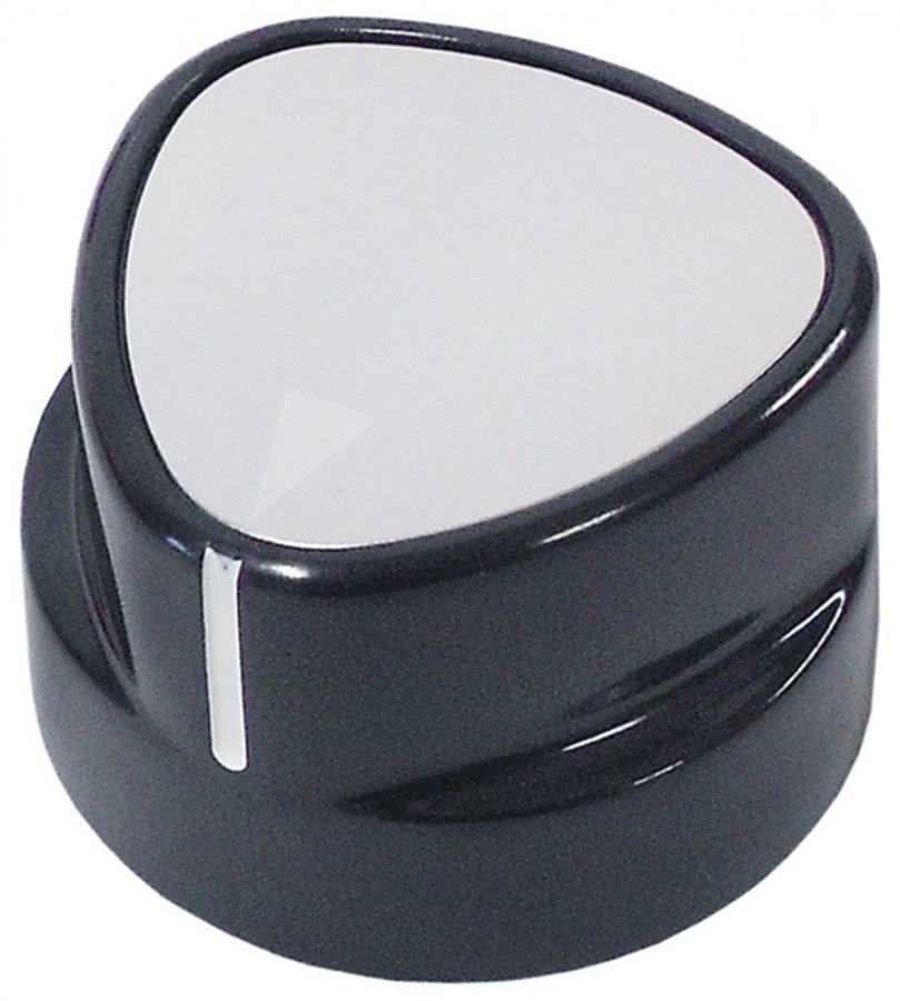 knob ø 48mm shaft ø 6x4,6mm silver/black
