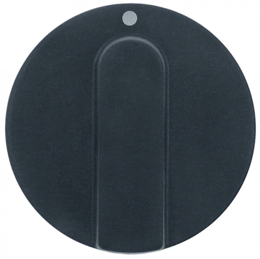 knob zero mark ø 52mm shaft ø 6x4,6mm shaft flat upper grey/black