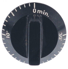 knob time 30min ø 55mm shaft ø 6x4,6mm shaft flat bottom black