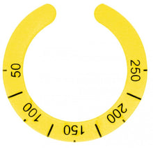 knob dial plate thermostat t.max. 250°C 50-250°C yellow