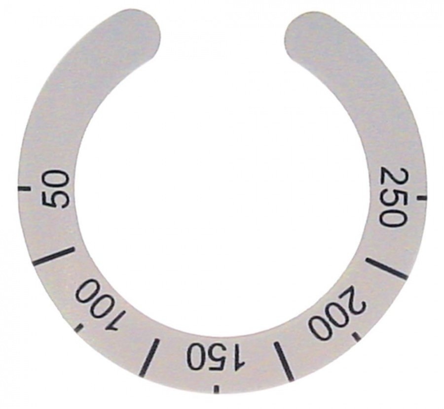 knob dial plate thermostat t.max. 250°C 50-250°C