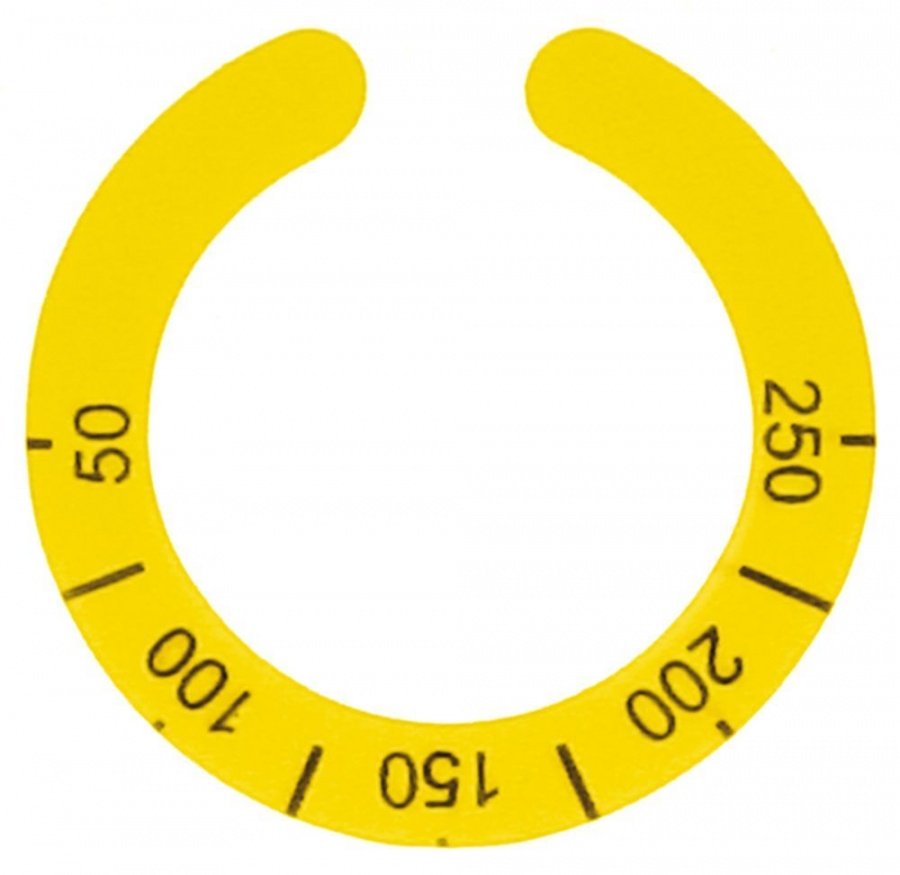 knob dial plate thermostat 50-250°C yellow