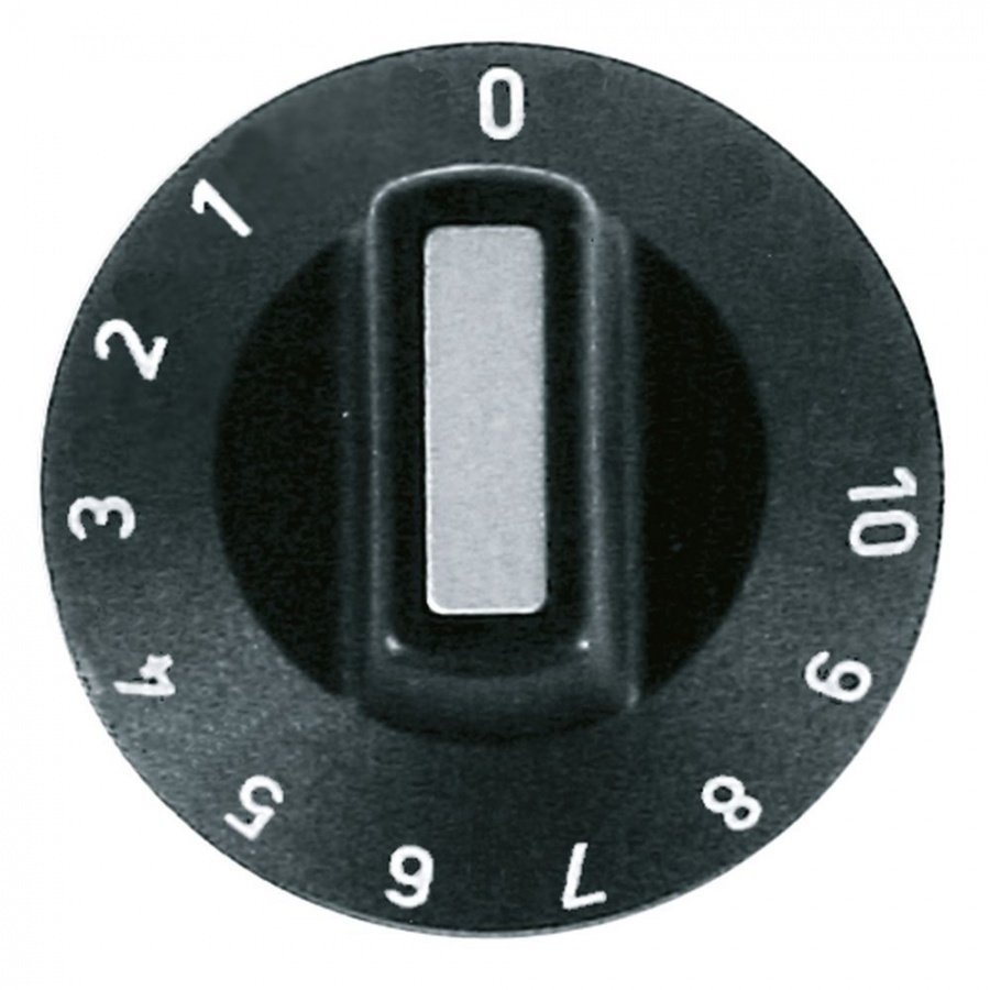 Buton cu simboluri 0-10, ø 50 mm, ax ø 6x4,6 mm - 111861