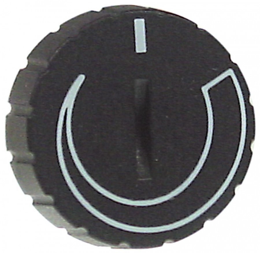 knob graduated ø 37mm shaft ø 6x4,6mm shaft flat left