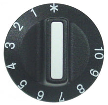 Buton termostat cu pozitii 1-10, ø 42 mm, ø ax 6x4,6 mm, tesitura jos - 111874