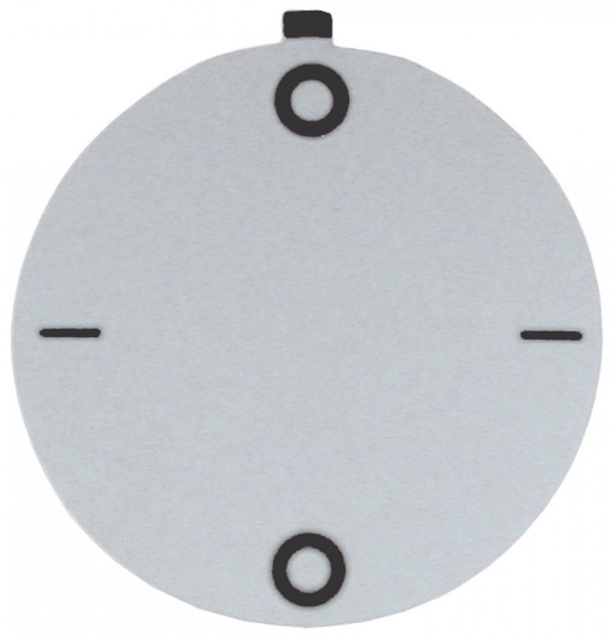 knob dial plate switch 0-1-0-1 ED ø 45mm silver