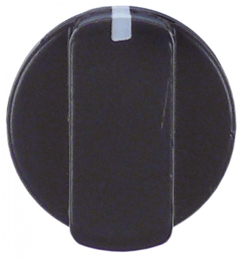 knob switch zero mark ø 21mm shaft ø 6mm black