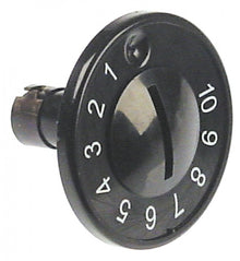 knob thermostat 1-10 ø 40mm shaft ø 6x4,6mm shaft flat bottom