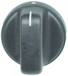 knob gas tap without ignition flame ø 49mm shaft ø 6x4,6mm shaft flat upper black