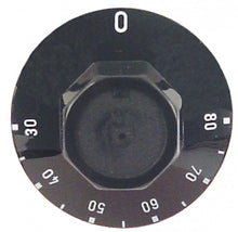 Buton termostat 30-80°C, ø 50 mm, ax ø 6x4,6 mm, cu tesitura sus - 111901