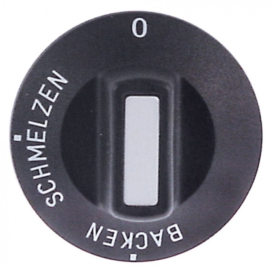 knob 0-SCHMELZEN-BACKEN ø 50mm shaft ø 6x4,6mm shaft flat upper