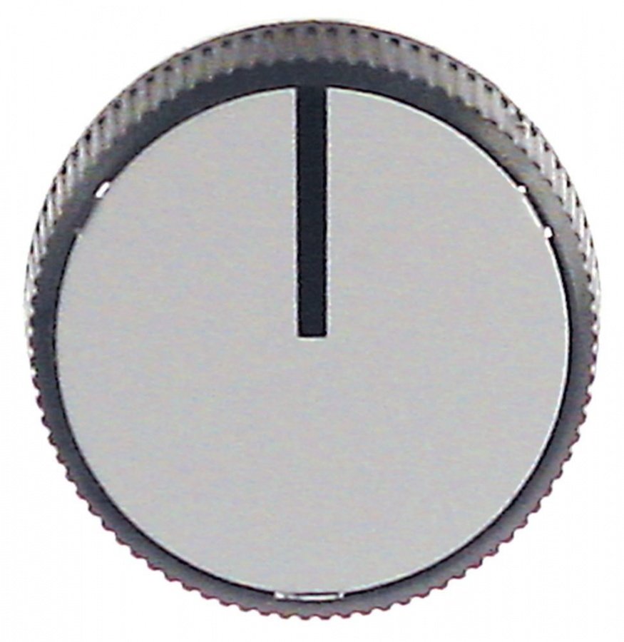 knob switch zero mark ø 44mm shaft ø 6x4,6mm shaft flat upper silver