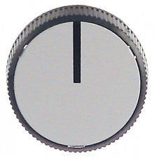 knob switch zero mark ø 44mm shaft ø 6x4,6mm shaft flat upper silver