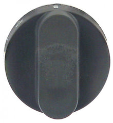 knob energy regulator ø 55mm shaft ø 6x4,6mm shaft flat bottom black