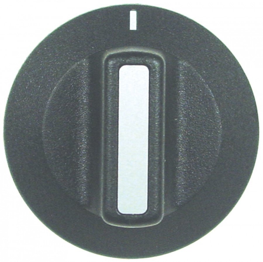 knob switch zero mark ø 42 mm shaft ø 6x4,6mm flat surface bottom black - 111985