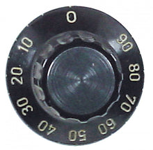knob time 90min ø 43mm shaft ø 6x4,6mm shaft flat upper black