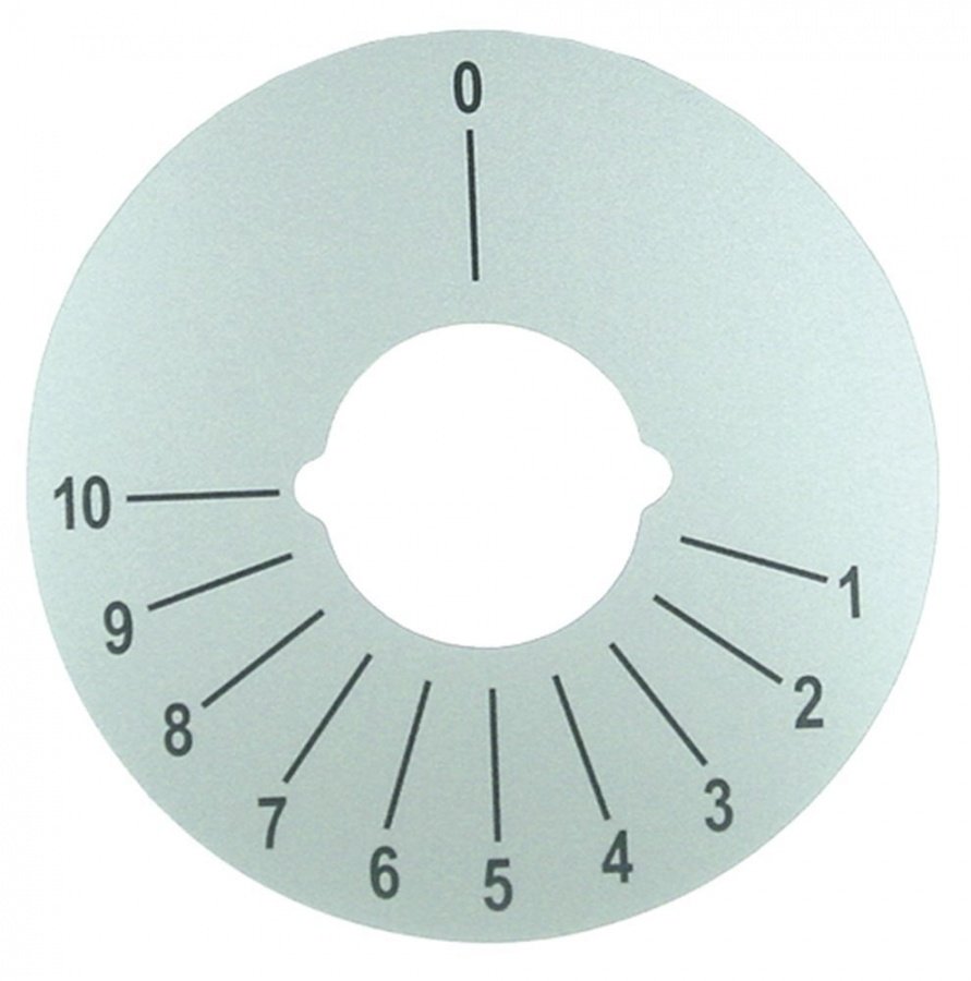 knob dial plate 1-10