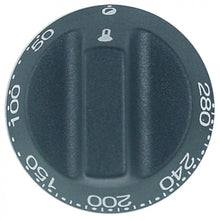 knob thermostat t.max. 280°C temperature range 50-280°C ø 55mm shaft ø 6x4,6mm