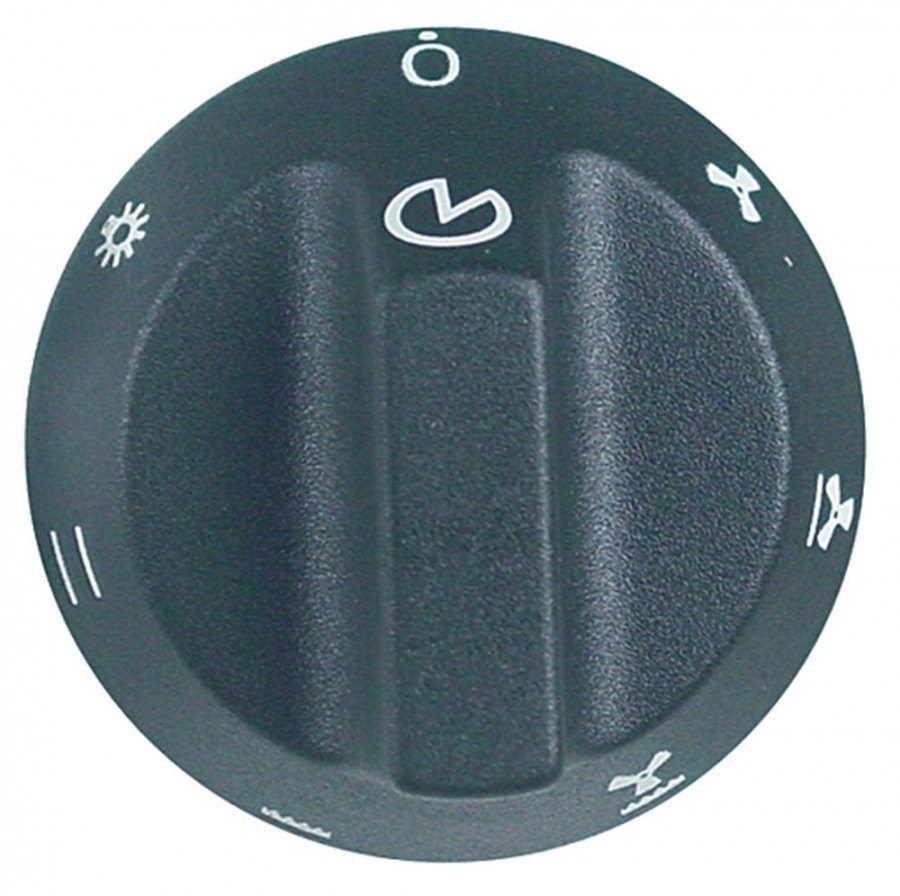 knob oven ø 55mm shaft ø 6x4,6mm shaft flat upper with extended shaft black