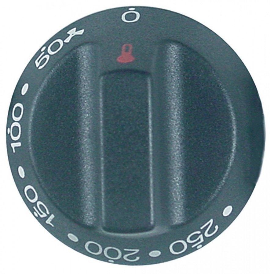 knob thermostat t.max. 275°C temperature range 50-275°C ø 55mm shaft ø 6x4,6mm