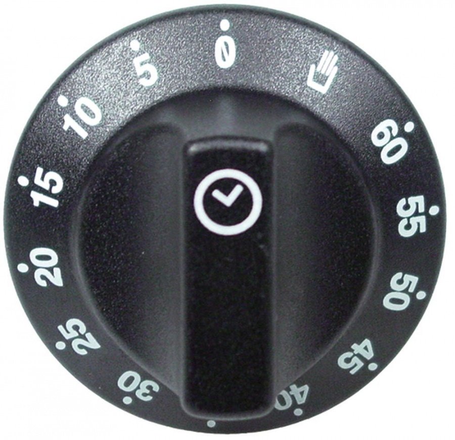 Buton pentru timer 60min + permanent ON, ø 55 mm, ax ø 6x4,6 mm, SMEG - 112146