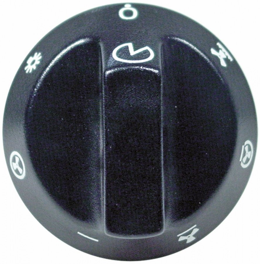 knob oven ø 55mm shaft ø 6x4,6mm shaft flat upper with extended shaft black