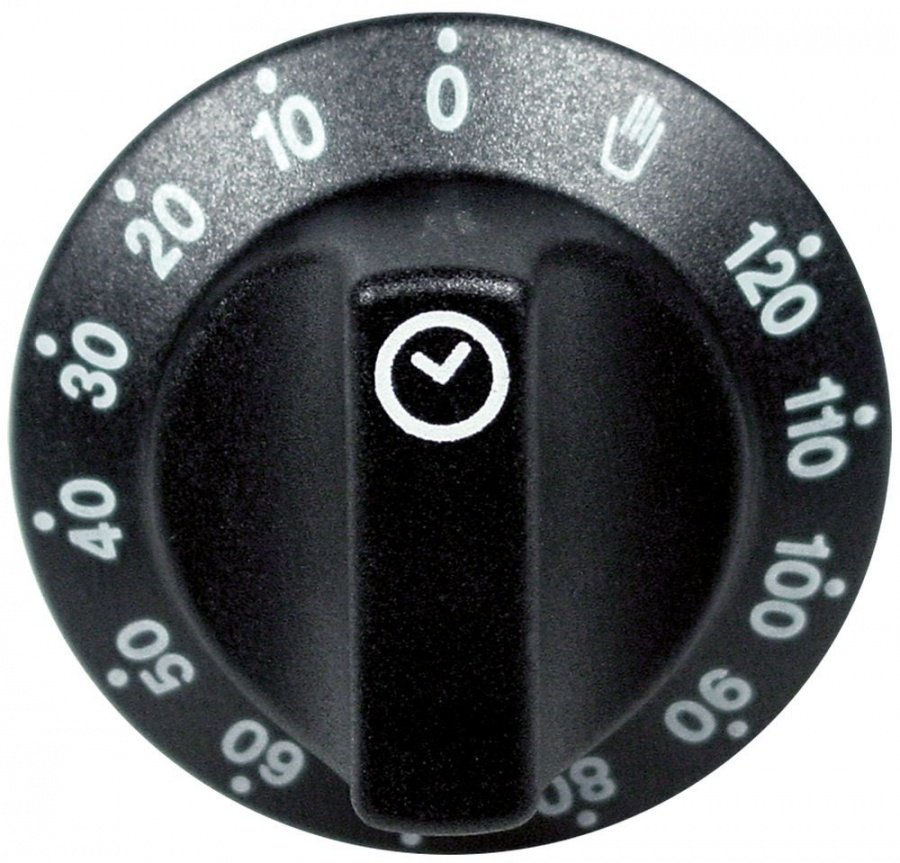 knob time 120min + permanent ON ø 55mm shaft ø 6x4,6mm