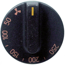 knob thermostat t.max. 250°C temperature range 50-250°C ø 45mm shaft ø 6x4,6mm