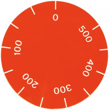 knob dial plate thermostat t.max. 500°C ED ø 42mm red