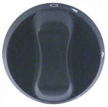 knob gas tap with ignition flame ø 63mm shaft ø 8x6,5mm shaft flat upper black