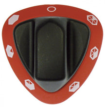 knob switch 7-position shaft ø 6x4,6mm shaft flat upper red