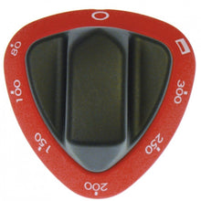 knob thermostat t.max. 300°C 80-300°C shaft ø 6x4,6mm shaft flat upper red