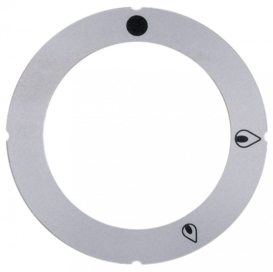 Disc autoadeziv cu simboluri, ext. ø 63 mm, pentru robinet de gaz - 112207