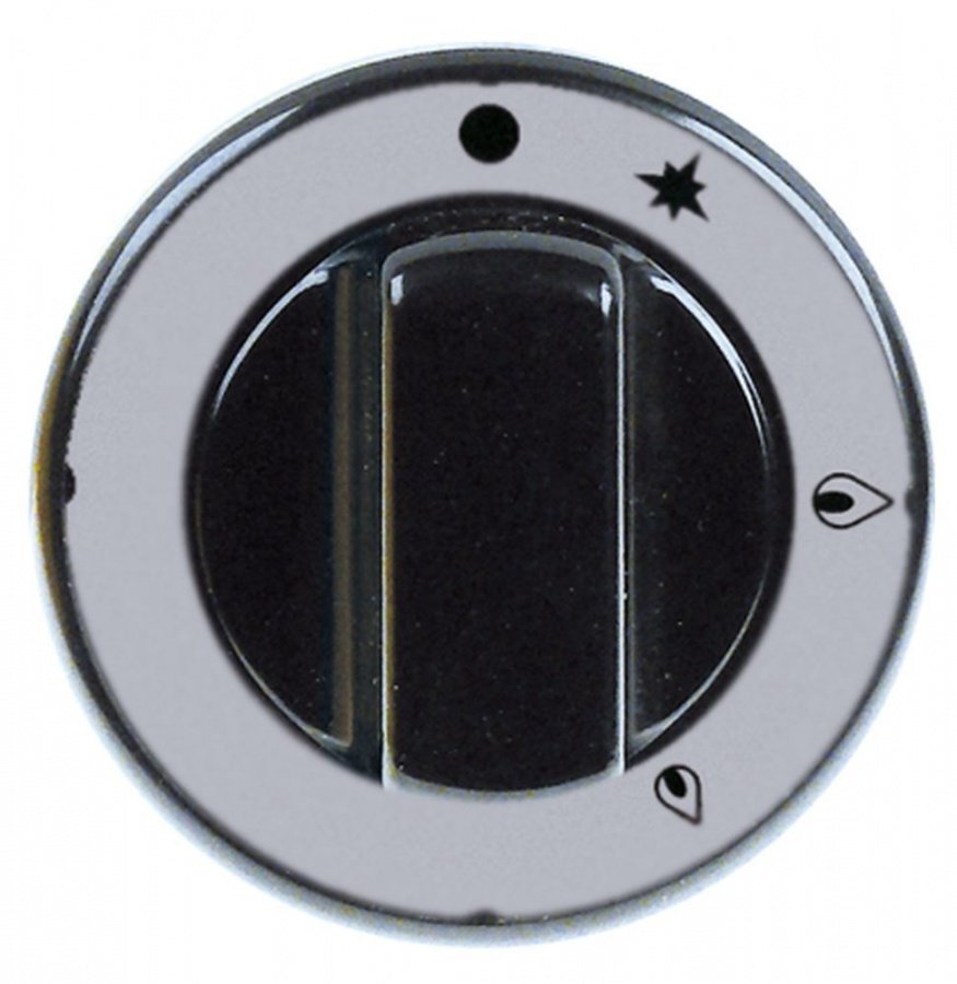 Buton robinet gaz PEL 21, ø 70 mm, ax ø 8x6,5 mm, negru - 112255