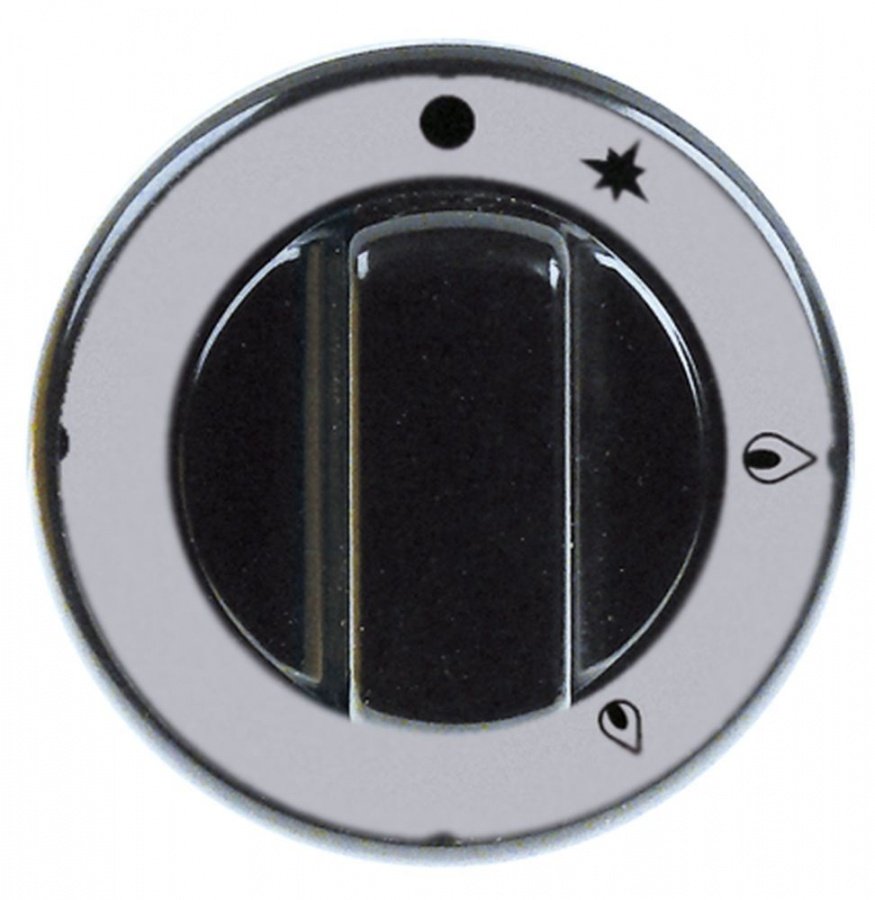 Buton robinet gaz PEL, ø 70 mm, ax ø 10x8 mm, negru - 112257