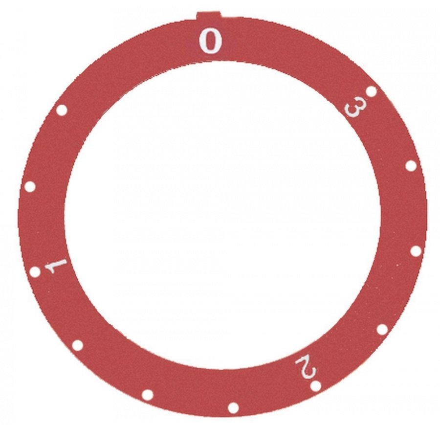Disc autoadeziv cu simboluri 1-3, pentru regulator energie, rosu - 112278