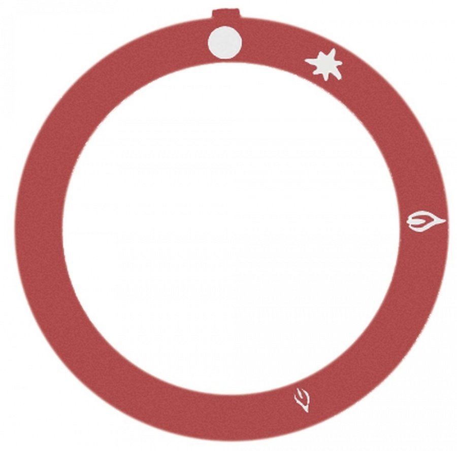 knob dial plate red - Code 112282