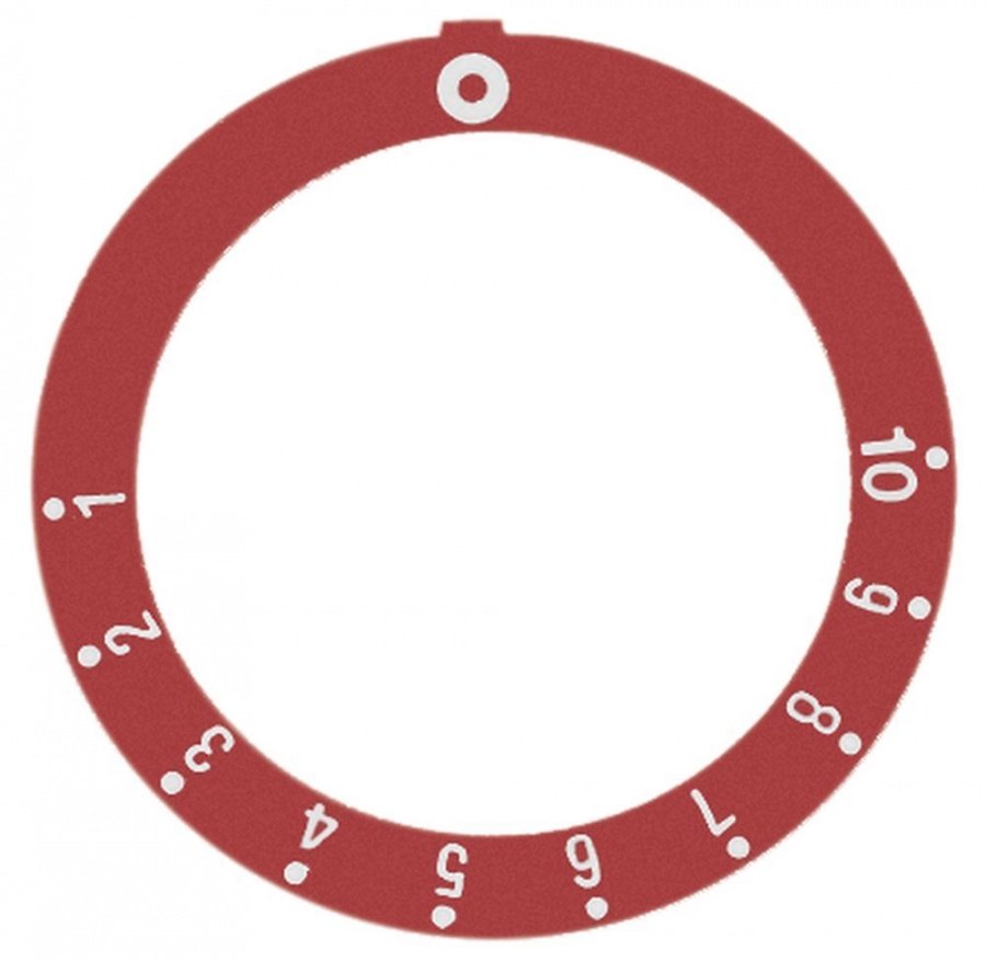 knob dial plate red thermostat 1-10 - Code 112292