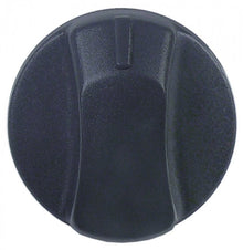 knob switch zero mark ø 39mm shaft ø 6x4,6mm shaft flat bottom black
