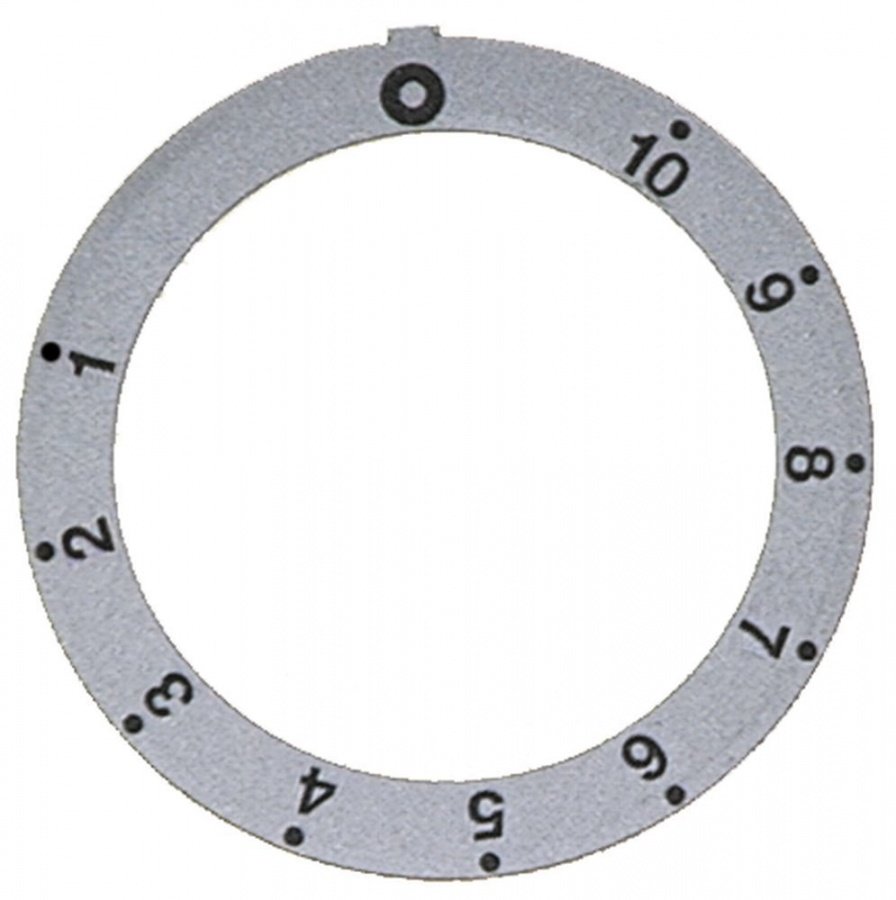 knob dial plate silver thermostat 1-10 - Code 112295