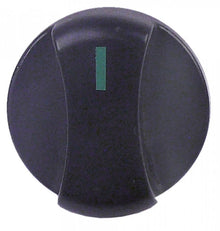 knob switch zero mark ø 39mm shaft ø 6x4,6mm shaft flat bottom black shaft length 19mm